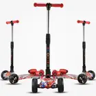 Scooter Made In China Adjustable Height Flashing 3 Wheel Kids Electric Spray Scooter