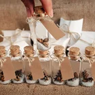 Favor OurWarm 48pcs 25ml Small Mini Glass Bottle Wish Wedding Favor Jar With Cork Stopper