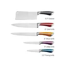 Pcs Knife Set 7 Pcs Chinese Kitchen Knife Chef Knife Set Damascus Steel Daily Kitchen Cut Usage Carbon Steel