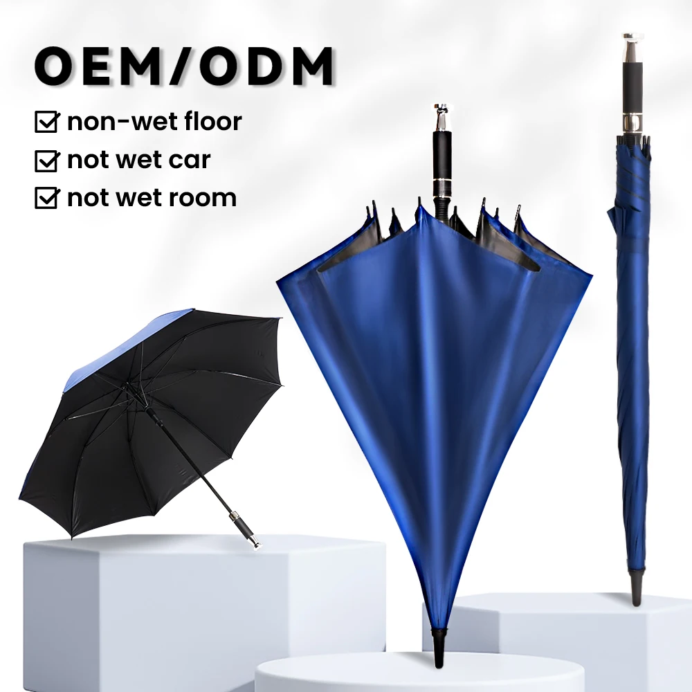 Metal Handle Large Colorful Design Fashion High-End Supplier Windproof Anti-Storm Sunshade Umbrella For Business