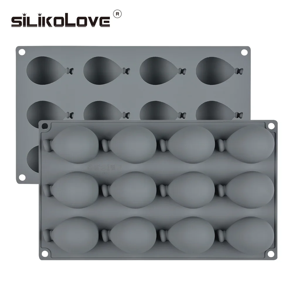 Unique Design 12holes Safe Soft Easy Release Bulbs Chocolate Bar Candle Pastry Silicone Mold
