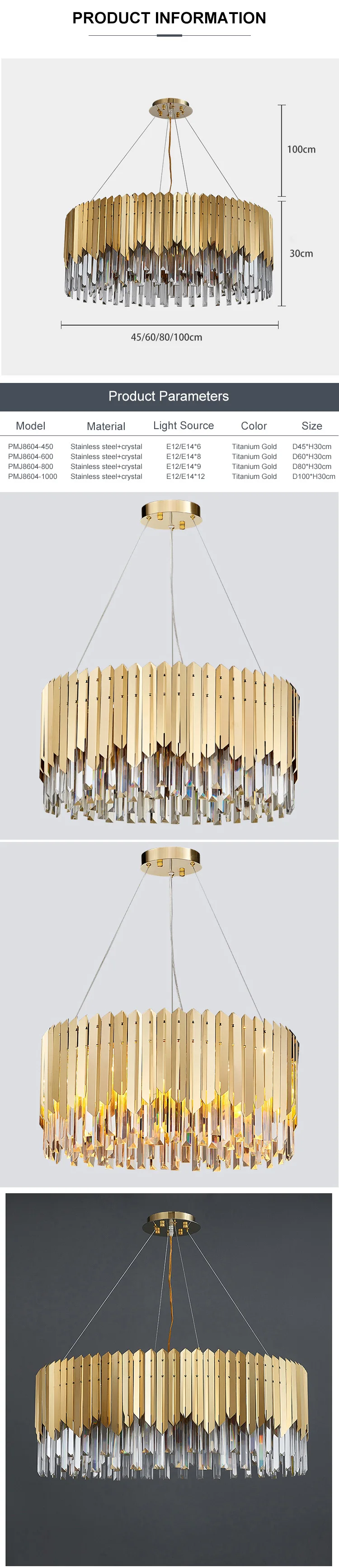 pmj8604 hot sale villa home indoor decoration crystal contemporary led pendant light-0