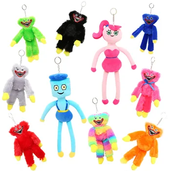 HOT!! Poppy Playtime huggi wuggi plush toys keychain Stuffed doll Poppy huggi wuggi plush doll ornaments wholesale