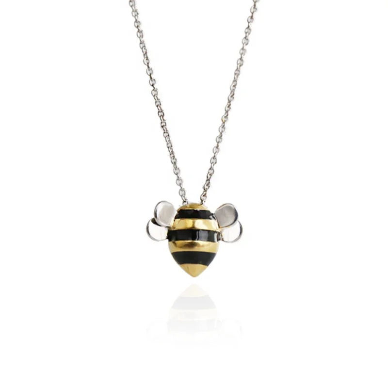 925 Sterling Silver Jewelry Enamel Bee 