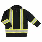 Work Wear Factory Supply Black Insulated X Back Reflective Industrial Mechanic Hooded Winter Work Wear