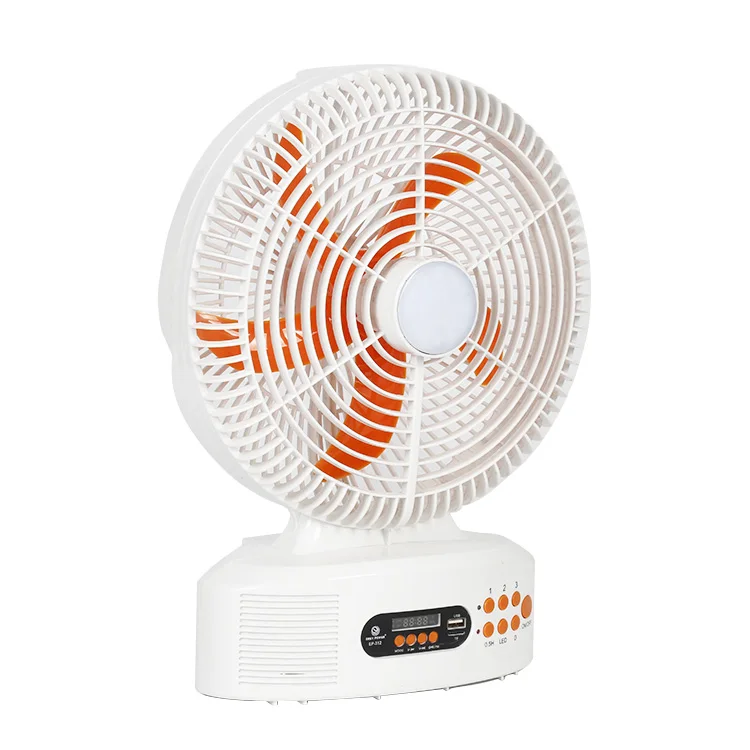 emergency charging fan rechargeable with light