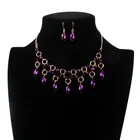 Pendant Red 2021 New Arrival Crystal Pendant Abs Red Blue Purple Necklace Jewelry Crystal Bead Necklace Long