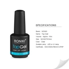 Nail RONIKI Private Label Fast Dry Super Shine Uv Gel Top Coat Gel Polish Nail Top Coat No Wipe