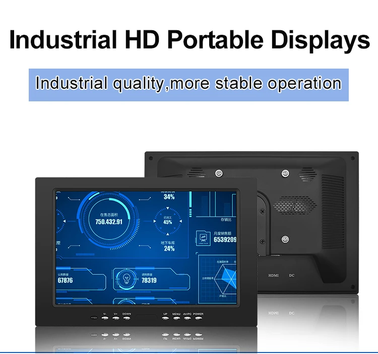 Wholesale 10.1 Inch LED LCD Monitor Plastic Casing Widescreen Support Wall Mounted Stand IPS 1280*800 Desktop Use
