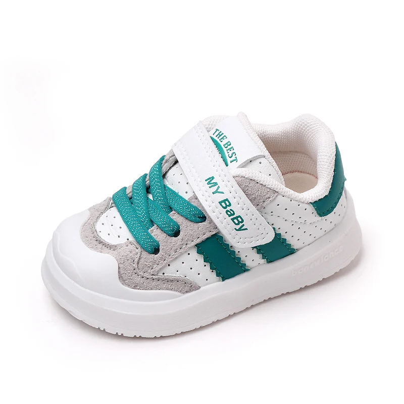 2023 Spring Autumn High Quality PU Leather Baby Toddler Kids Shoes Unisex Shoes factory