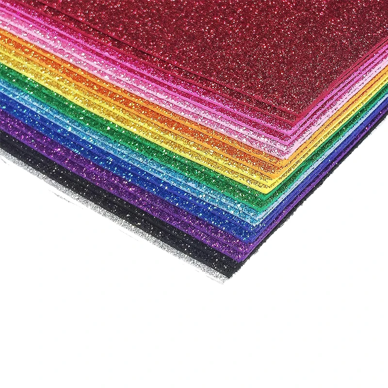 High Quality Bling Bling No Glued Back Glitter Eva Foam Sheet For Craft