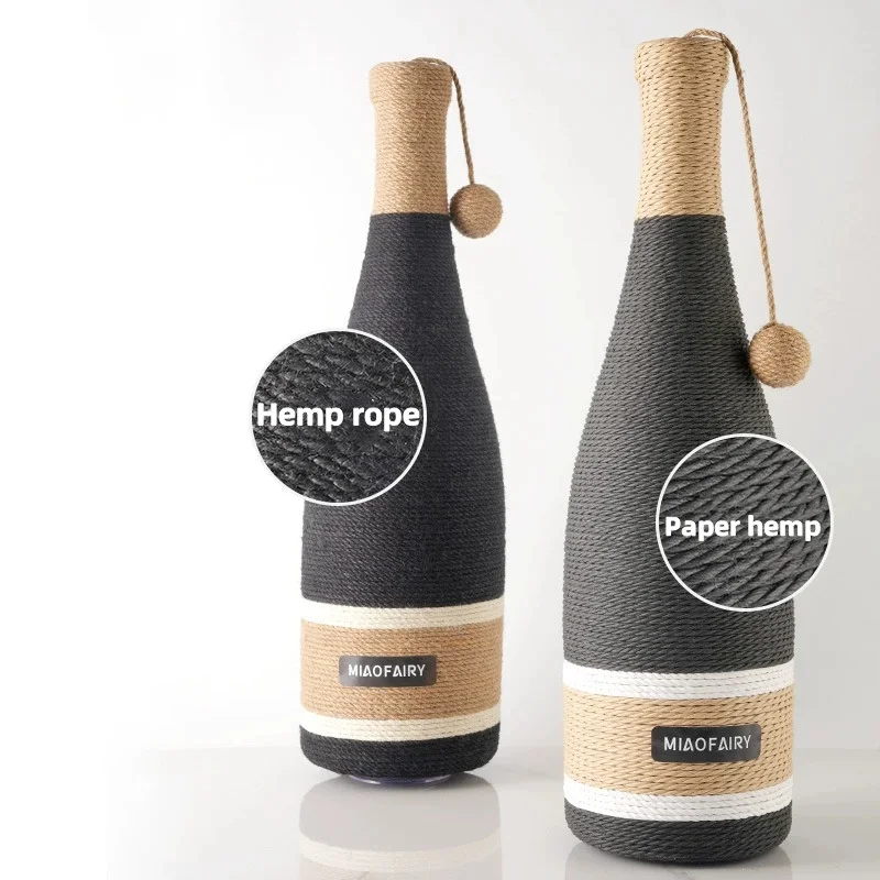 New Hot Selling Wine Model Cat Scratch Board Toy Suction Cup Base Safer Cat Toy Pet Supplies manufacture