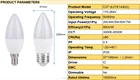 Energy Saving WOOJONG Energy Saving C37 E14 Light Led Candle Bulbs Price Bulb