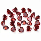 Garnet Loose Cut Gemstone Wholesale Heart Cut Garnet Cubic Zirconia CZ Loose Gemstones