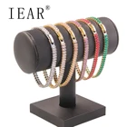 IEAR Gold Plated Jewelries Suppliers Colorful Bangles Colorful Cz Bracelet Bangle Gold Plated Bangles 18k
