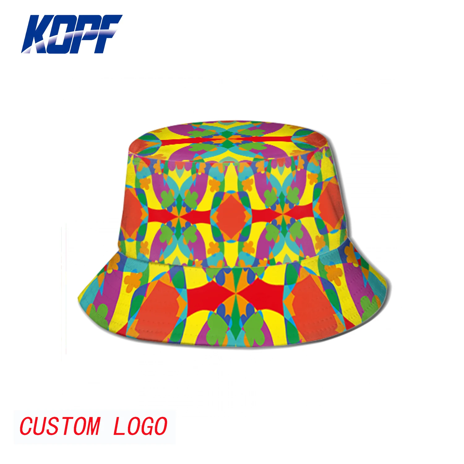 Custom Logo Bucket Hat Men Women Flat 