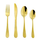 Gifts Amazon's Choice 24 Pcs Gold Cutlery Set In Blue Box Luxury Gifts
