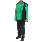 Custom Logo High Quality Man's Polyamide Black And Green Color Blocking Hooded Outerwear Jacket