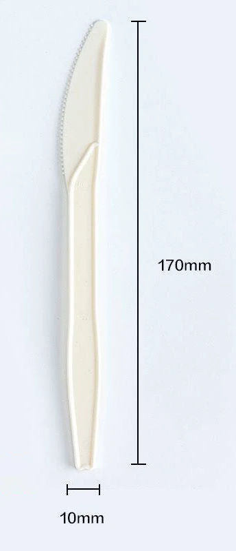 Factory Wholesale Travel Camping Disposable 170 mm Corn Starch Spoon Knife Fork Cutlery Set