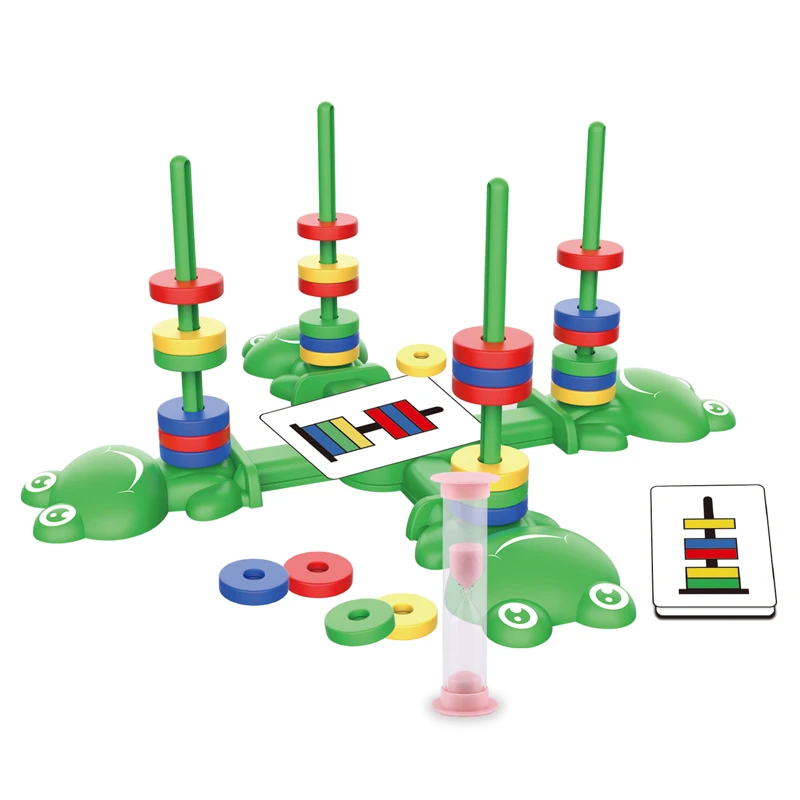 Early childhood educational color cognition matching puzzle ferrule toy competition kids game