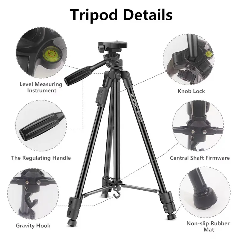 Neepho 3180S Professional Heavy Duty Aluminum Alloy Video Stand Tripod Trepied for Camera