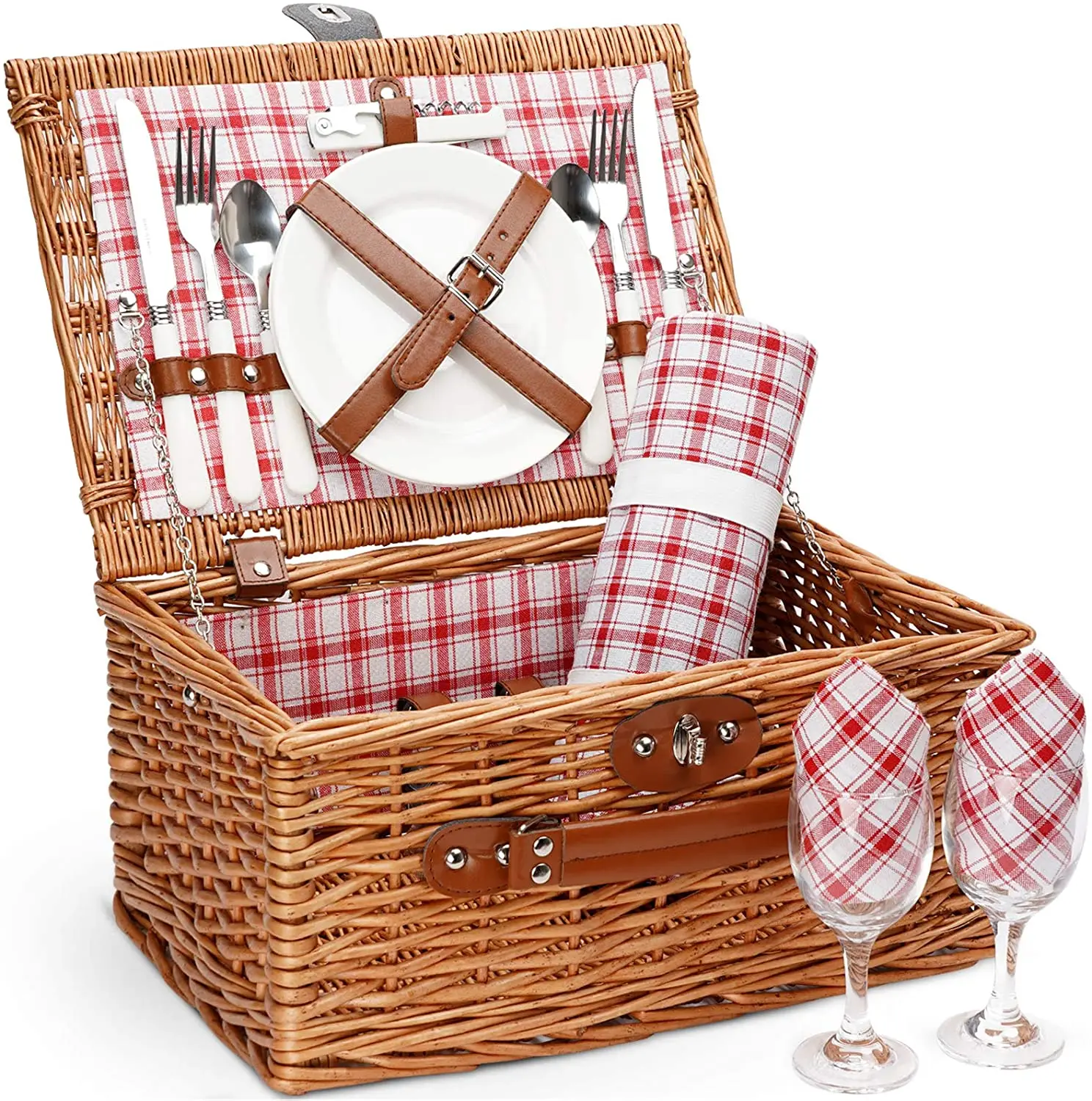 picnic blanket and basket set