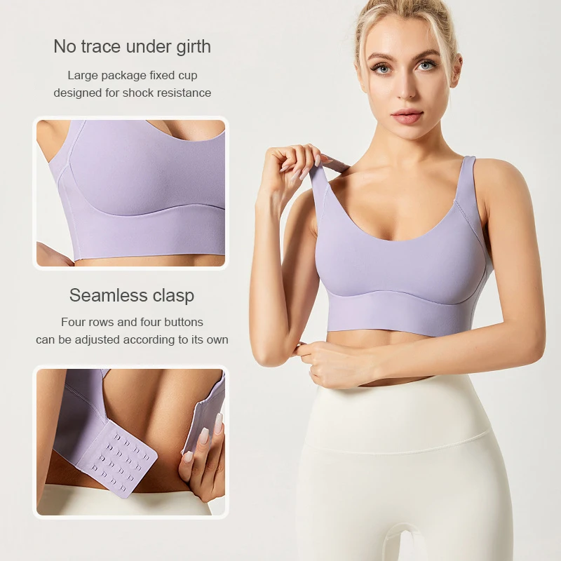 Factory Direct One-Piece Underwear Beautiful Back Supportive Seamless Sports Bra Custom Yogawear For Women Athletes