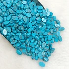 Oval Oval Shape Gemstones Multiple Sizes Oval Shape Cabochon Flat Back Synthetic Turquoise Gemstones