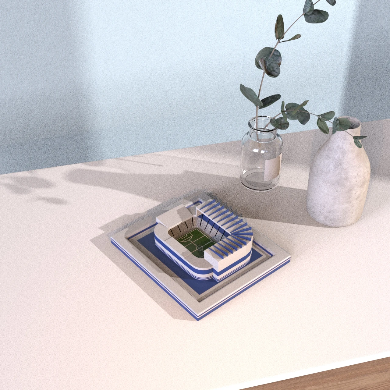 product custom football stadium miniature model souvenir decor miniature football stadium resin model figurine mini stadium model-6