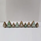 Words New Green Funny Theme Wood Trees With Christmas Words For Table Decoration