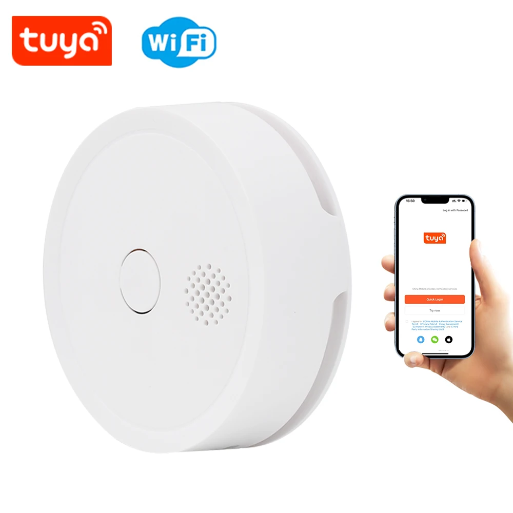 Wi-fi Smoke Alarm Detector Home Security 5 Battery Life Tuya App Control -  Buy Wi-fi Smoke Alarm,Wi-fi Smoke Detector,5 Battery Life Smoke Alarm  Product on Alibaba.com