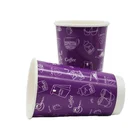 Paper Cup Disposable PLA 100% Biodegradable Customised Coffee Double Wall Paper Cup With Logo