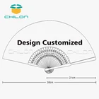 Fan Fan Fan Bamboo Customized Own Logo Fan 21*38cm/8''*15'' Inch Bamboo Hand Fan