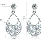 Earrings Unique Stud Earring 2021 Custom Elegant Teardrop Shape Dangle Earrings Unique 925 Sterling Silver Stud Earring