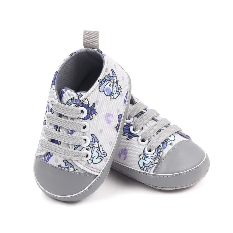 Cute Baby Girls and Boys Canvas Toddler Shoes Animal Pattern with Breathable Anti-Slip Features for Spring and Autumn manufacture