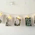 Photo String Battery String Light Christmas Decorative Battery 10 LED Metal Star Photo Clip Lights String