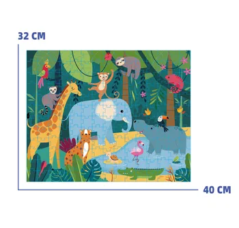 Exercise the baby's cogitive ability and improve the baby's intelligence 180 pieces forest animal jigsaw puzzle