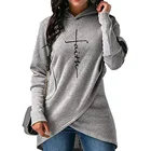 Sweatshirts Women Pullover Tops Solid Long Sleeve Pocket Drawstring FAITH Womens Hoodies Sweatshirts