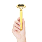Hot Selling 24K Gold Energy Facial Vibrating Bar Electric Face Massager Lifting Machines Women Beauty Bar