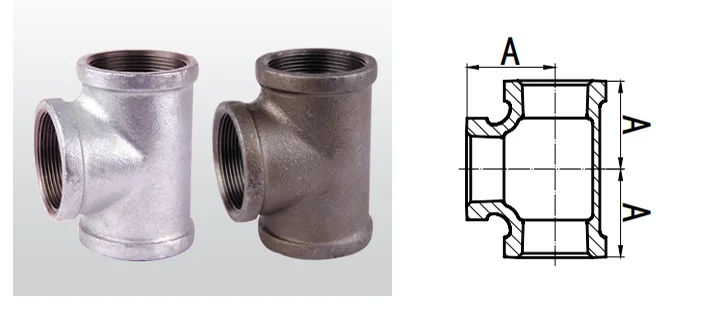 آخرین اخبار شرکت فروش داغ نوار سیاه BS استاندارد نخ زنانه کاهش تی برای سیستم آتش نشانی گاز  3