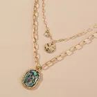 Abalone Pendant Necklace Multilayered Natural Abalone Shell Pendant Necklace Jewelry For Women
