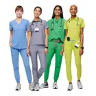 Bestex Wholesale Fashion Medical Scrubs Uniform Sets Custom Spandx Designer Women Tops Nursing Hospital Uniforms