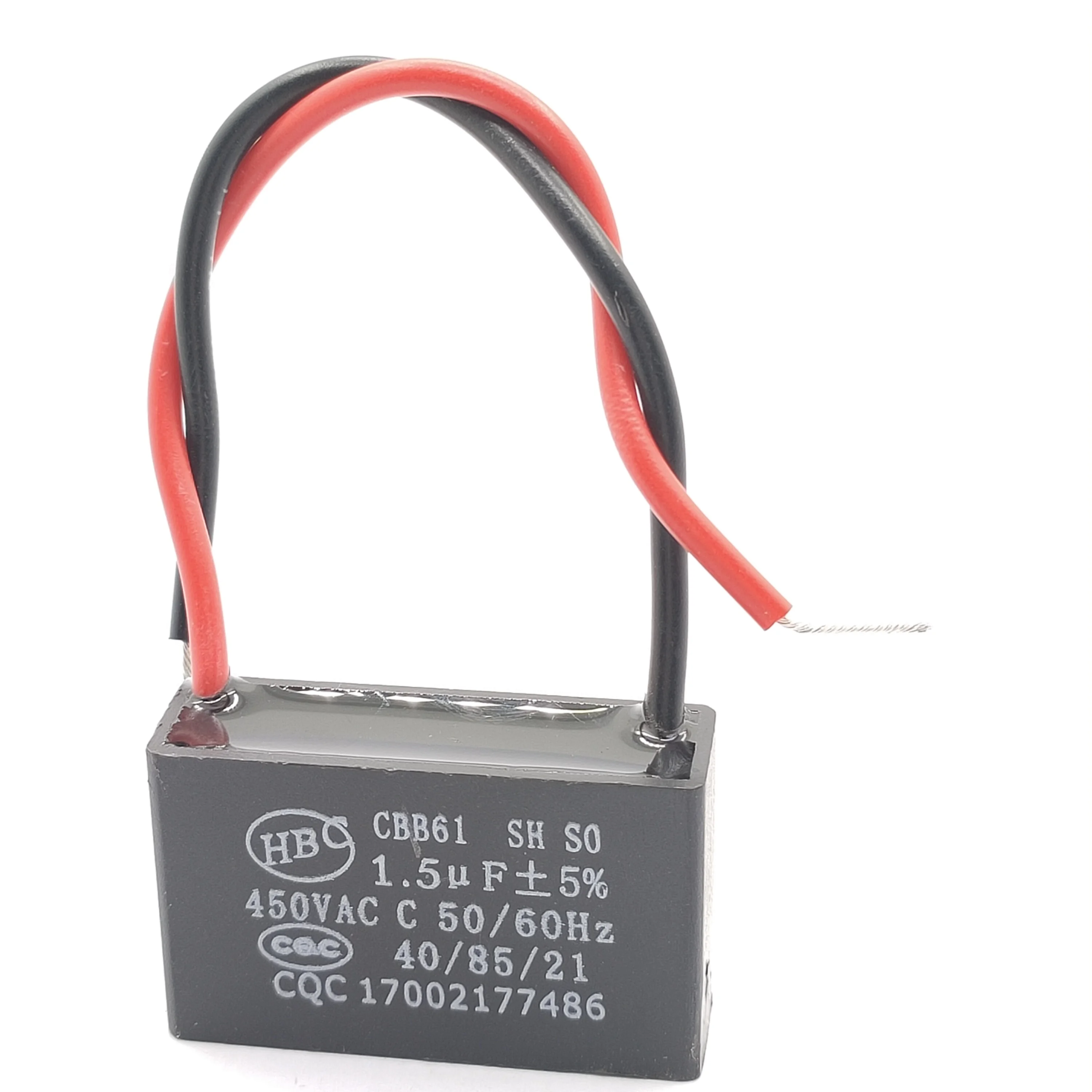 Μf CBB61 450 VAC Operating Capacitor 50/60Hz 12uF With 4 Connectors