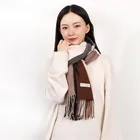 Scarves Korean Version Scarves Checked British Plaid Scarf Women Tassel Warm Thickened Lengthened Winter Women Scarf