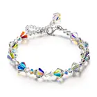 Fashion Colorful Hot Temperament Square Crystal AB Color Jewelry Bracelet