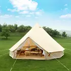 Family Tent 4m Supply Outdoor Arabic Canvascamp Family Tent 3m 4m 5m 6m 7m Cotton Canvas Bell Tent For Glamping