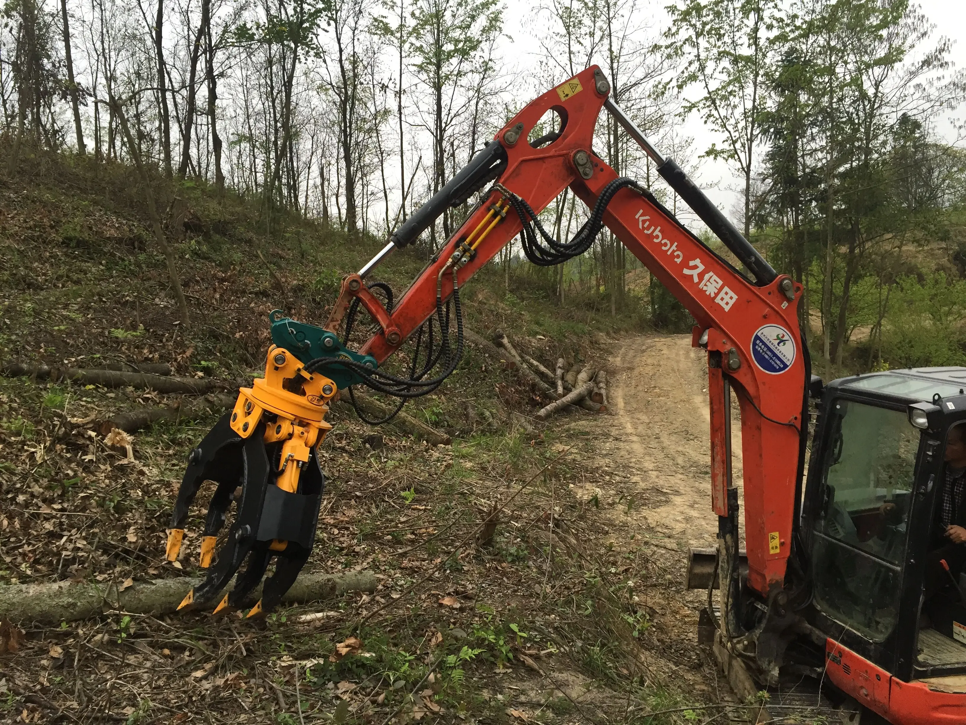 Monde Hydraulic Log Grapple 360 Degree Rotary Grapples For Excavator