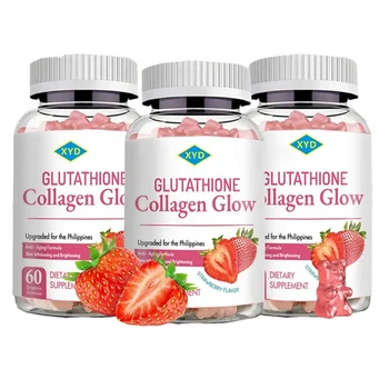 Nature Glow Glutathione Collagen Glow Gummies Strawberry Flavor Anti