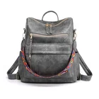 Leather Bags Personalized Fashion Solid Leather Backpack Bags For Women Daily Life
