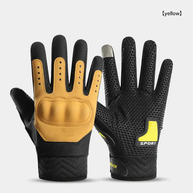 Men's Full-Finger Anti-Slip Outdoor Riding Gloves Autumn Winter Knight Racing Electric Car Off-Road Motorcycle Accessories